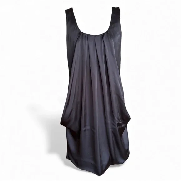 H&M Draped Cocoon Silhouette Dress – Black – Size 8 (NWT) - Picture 1 of 6